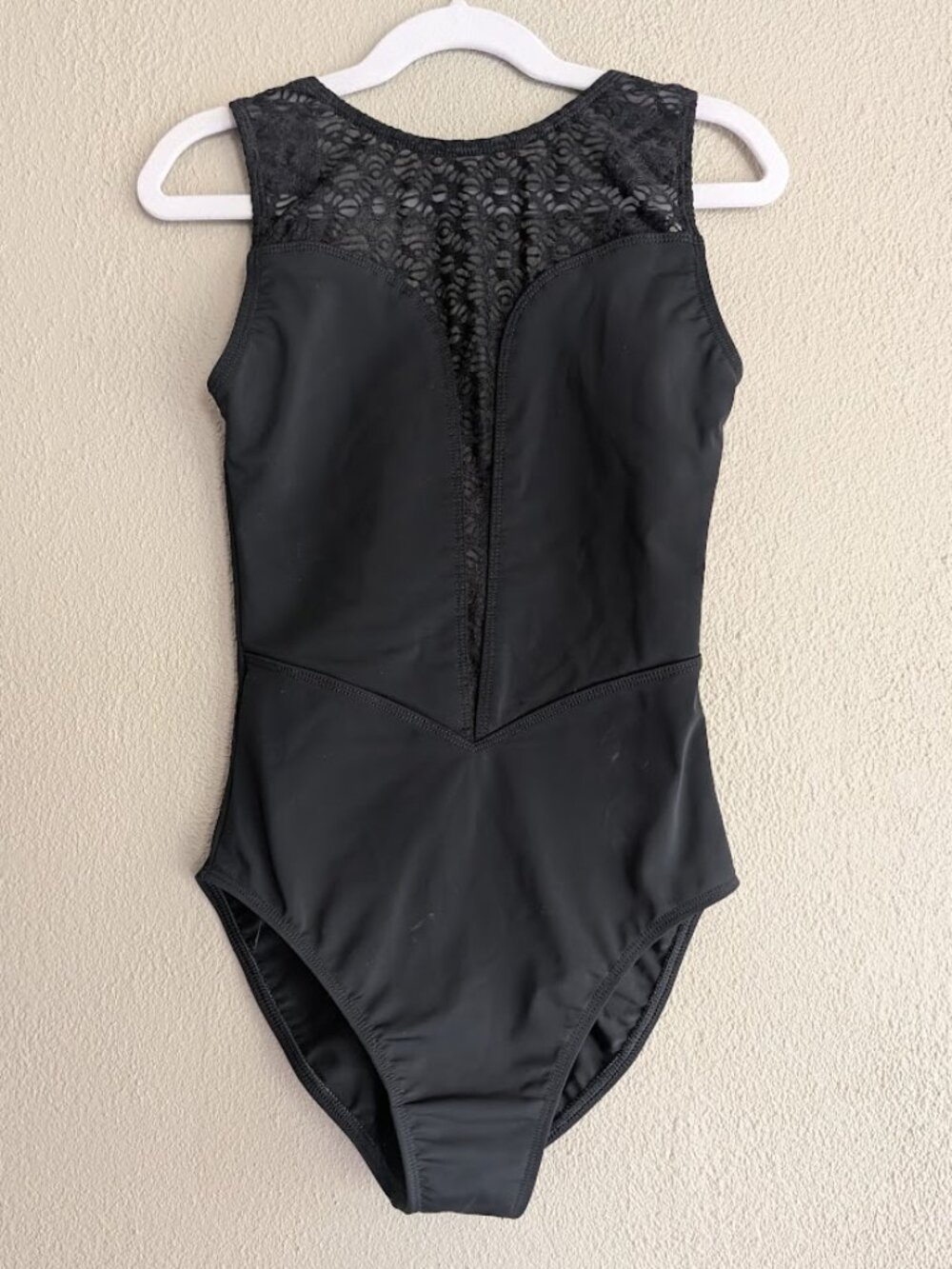 Danse de Paris * Black Lace Corset Leotard * Size 8 / AXS